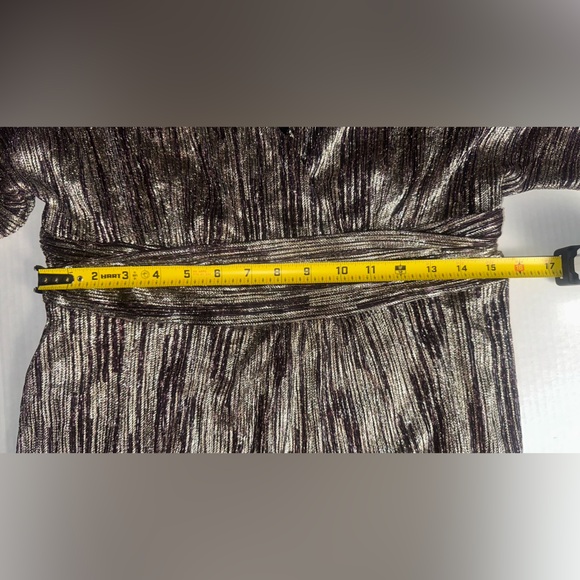 Lilly Pulitzer Parigi Elbow Sleeve Maxi DRESS Metallic Rope Berry Crinkle Size L - Picture 9 of 13